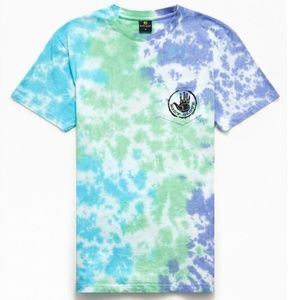 Body Glove Tag Custom Blue Green Tie Dye Tee Shirt Medium Size